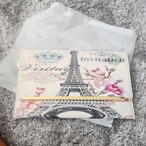 Paris themed clutch
